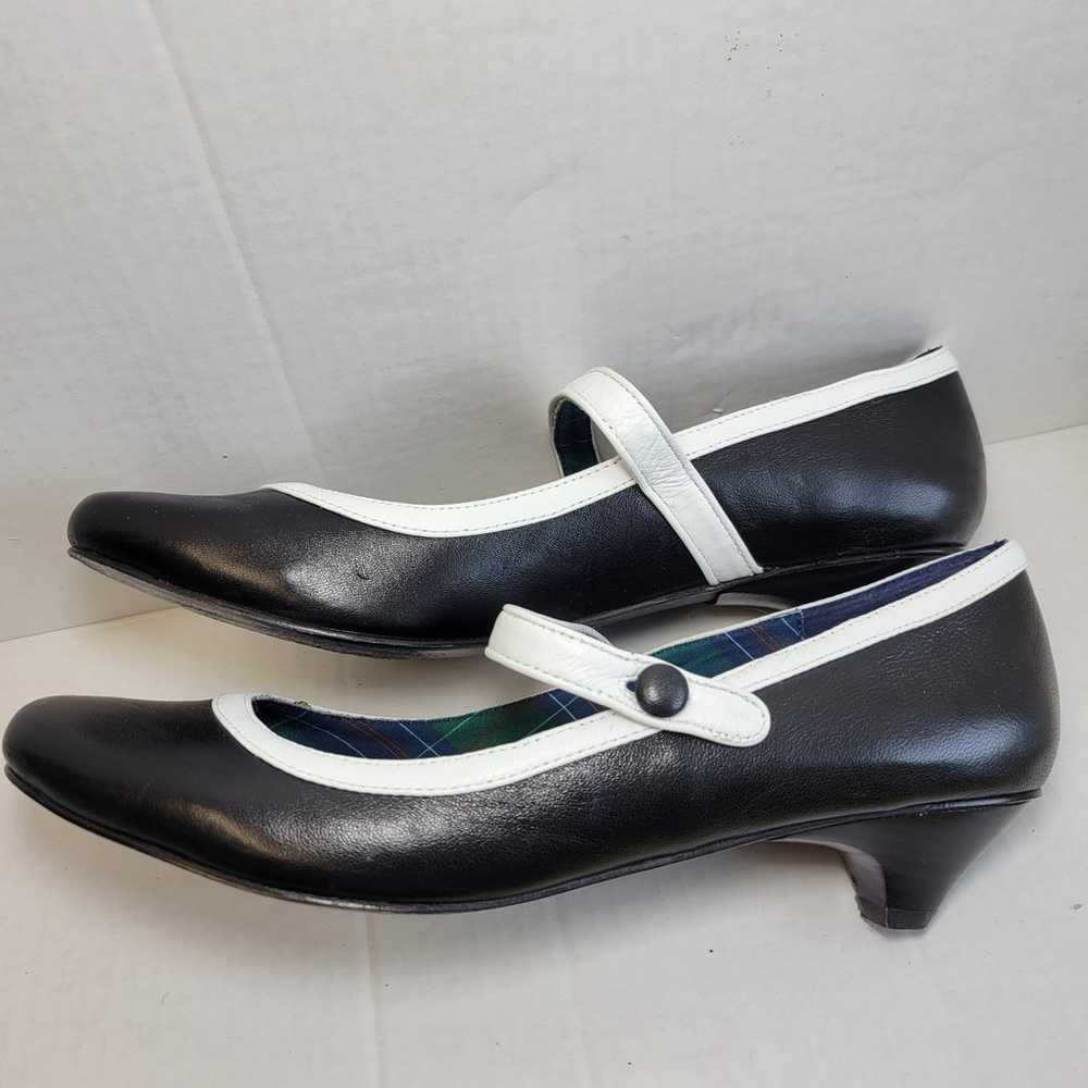 10M DW Italian Leather Mary Jane kitten heel shoes - image 2