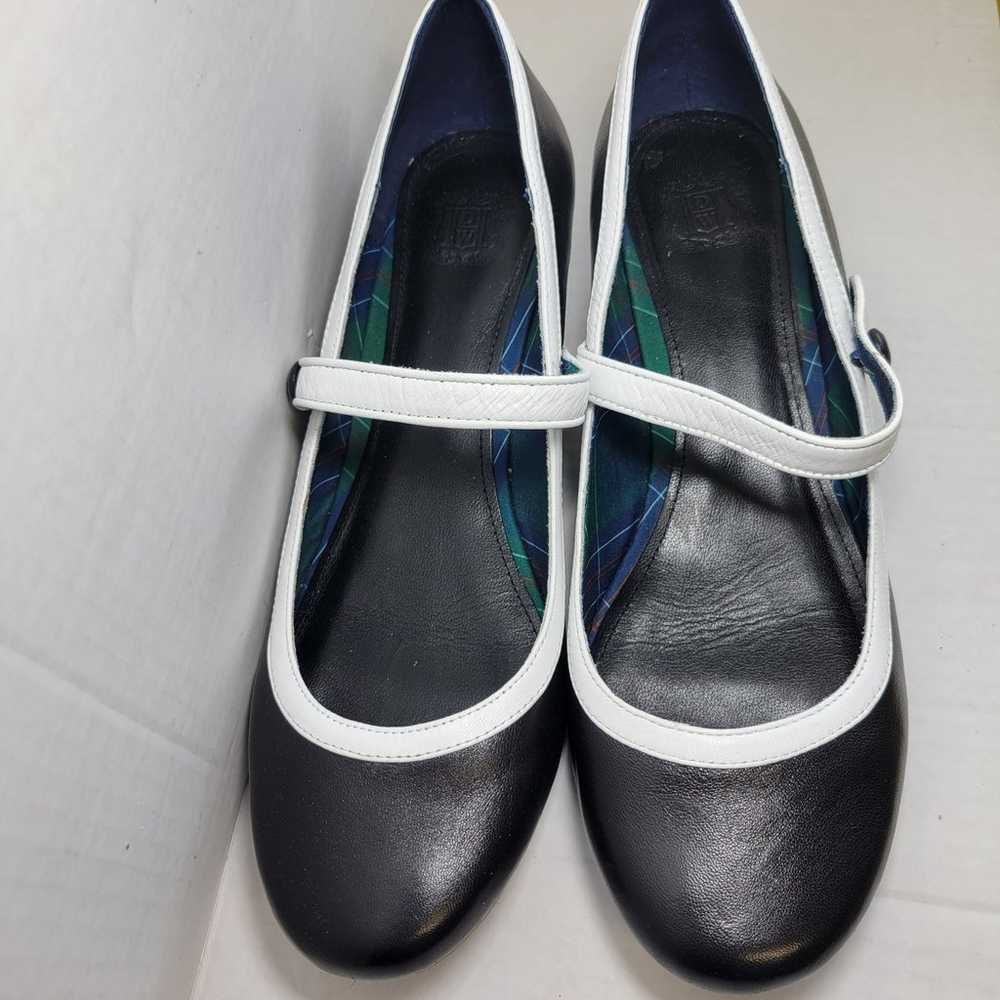 10M DW Italian Leather Mary Jane kitten heel shoes - image 3