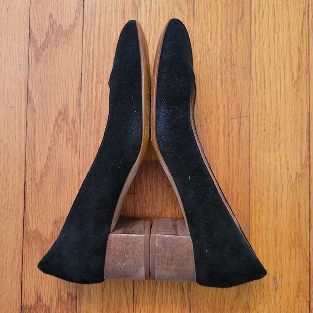 Madewell 6 Black Leather Heels Shoes ELLA Pump - image 5