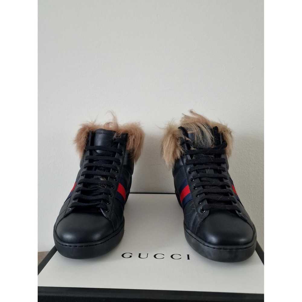 Gucci Ace leather high trainers - image 2