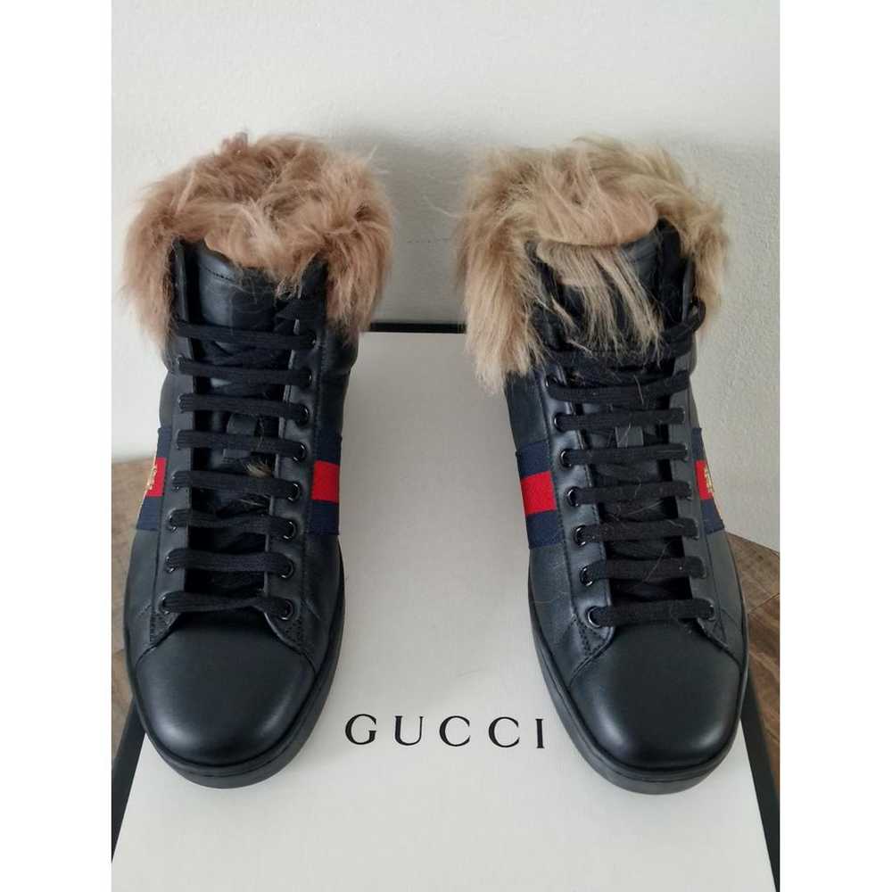 Gucci Ace leather high trainers - image 3