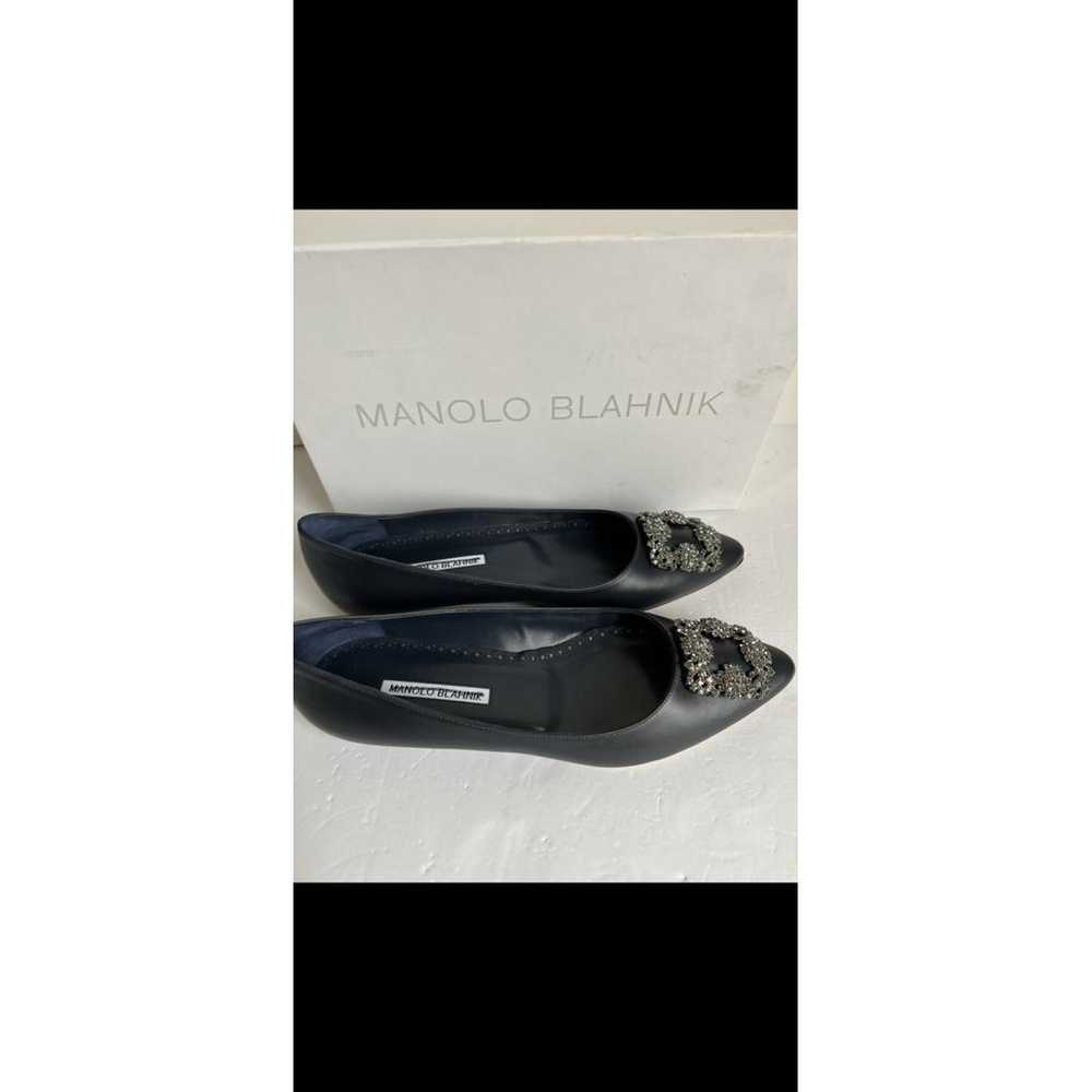 Manolo Blahnik Leather flats - image 3