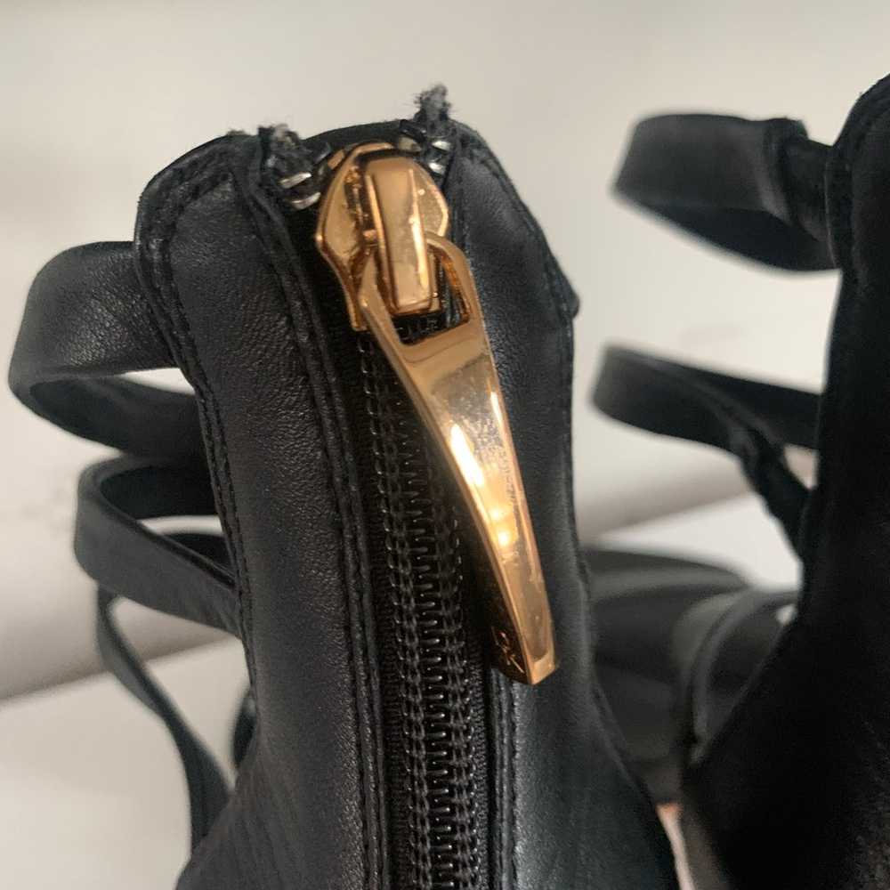 Donna Karen Sol Strappy Black Leather Gold High H… - image 8