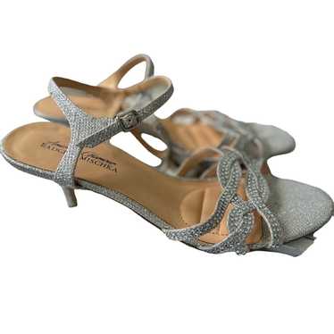 Badgley Mischka Silver Sparkle Heels Shoes Women’… - image 1