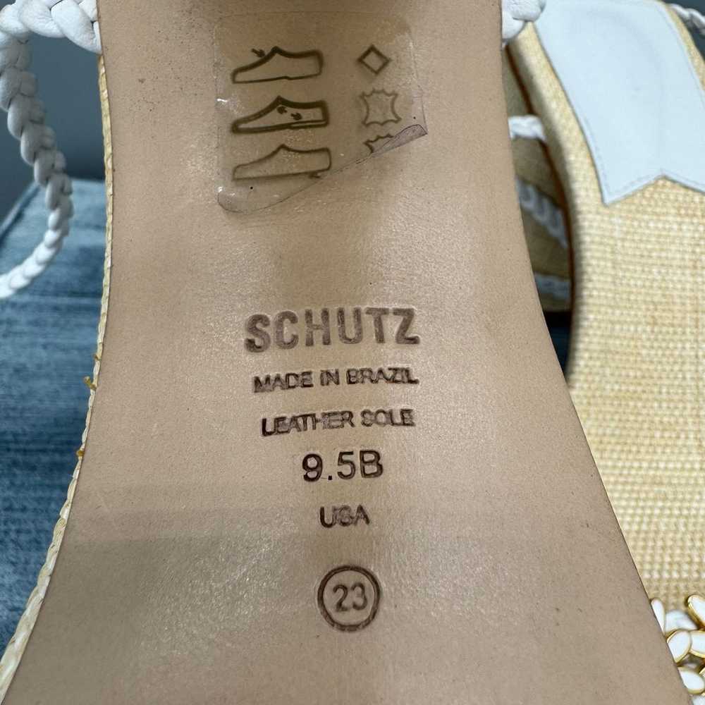 NEW Schutz Hina Block Heeled Sandal White Size 9.… - image 6