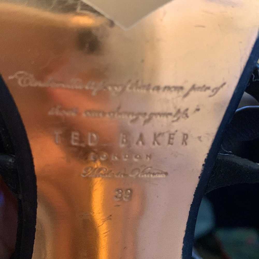 TED BAKER  LILLYS SANDALS # 242406 BLACK SUEDE ST… - image 9