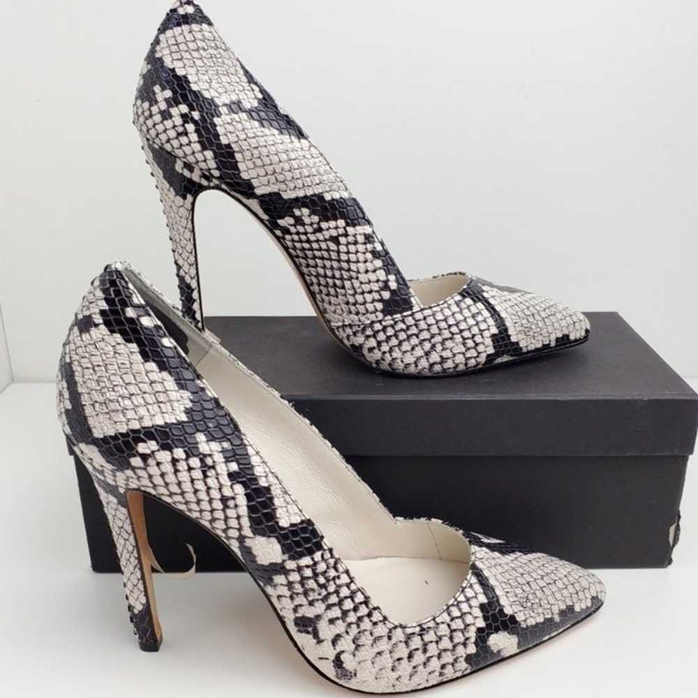 Alice and Olivia Python Leather Pointed-Toe Heels - image 12
