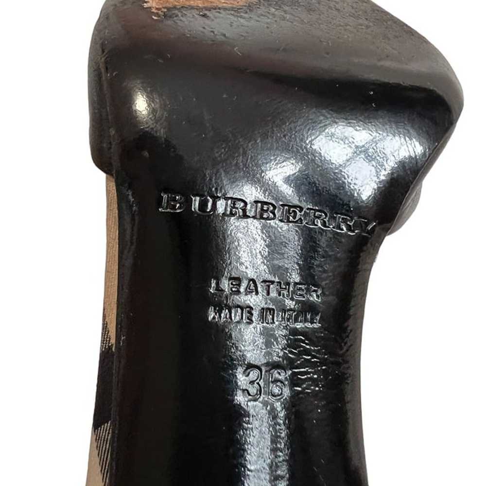 Burberry High heels 36 6 black leather nova check… - image 10