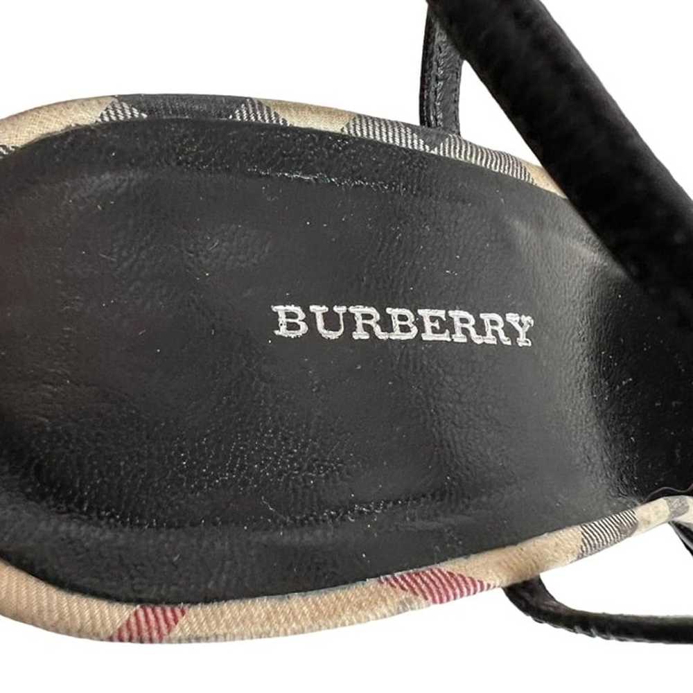 Burberry High heels 36 6 black leather nova check… - image 11