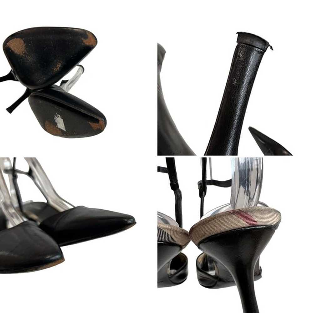 Burberry High heels 36 6 black leather nova check… - image 12