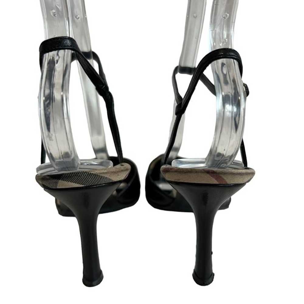 Burberry High heels 36 6 black leather nova check… - image 4