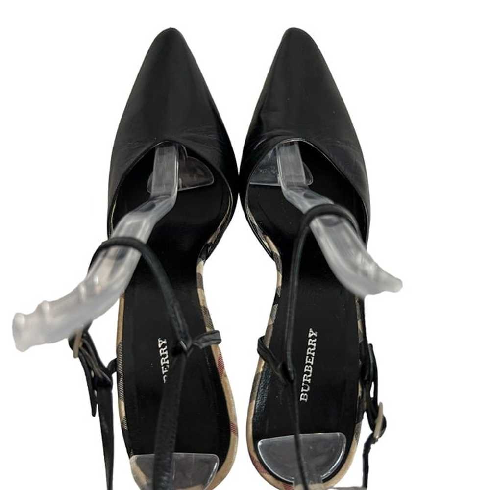 Burberry High heels 36 6 black leather nova check… - image 5