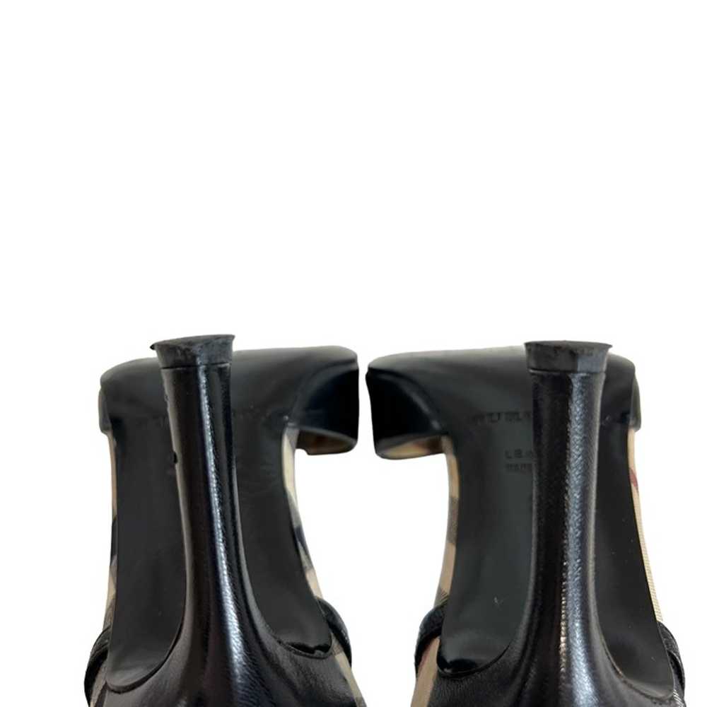 Burberry High heels 36 6 black leather nova check… - image 9