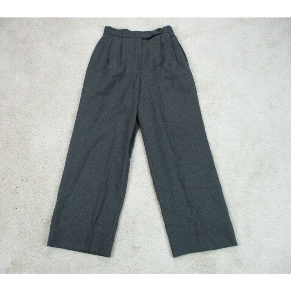 Vintage Tahari Pants Womens 6 Gray Chino Slacks O… - image 1