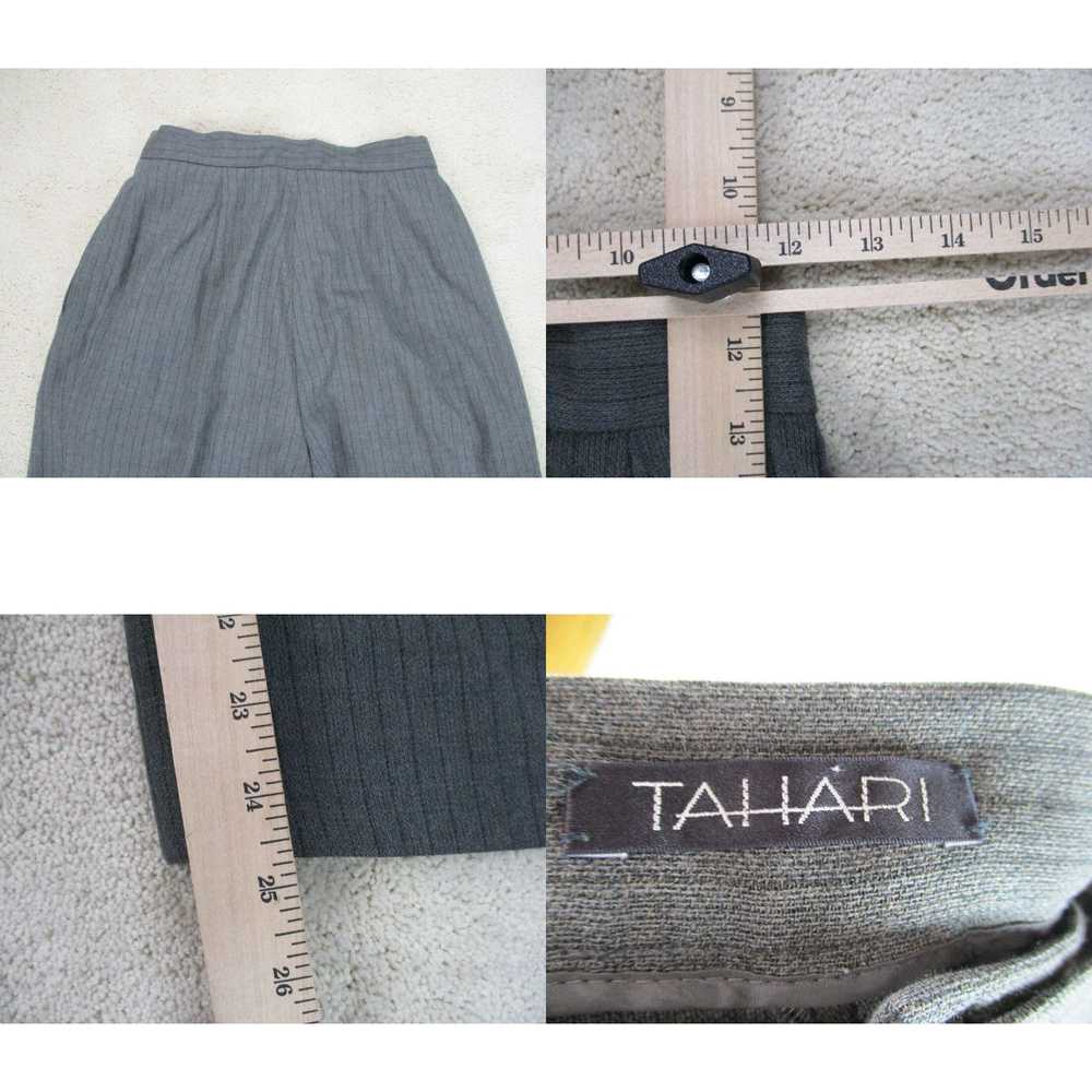 Vintage Tahari Pants Womens 6 Gray Chino Slacks O… - image 4