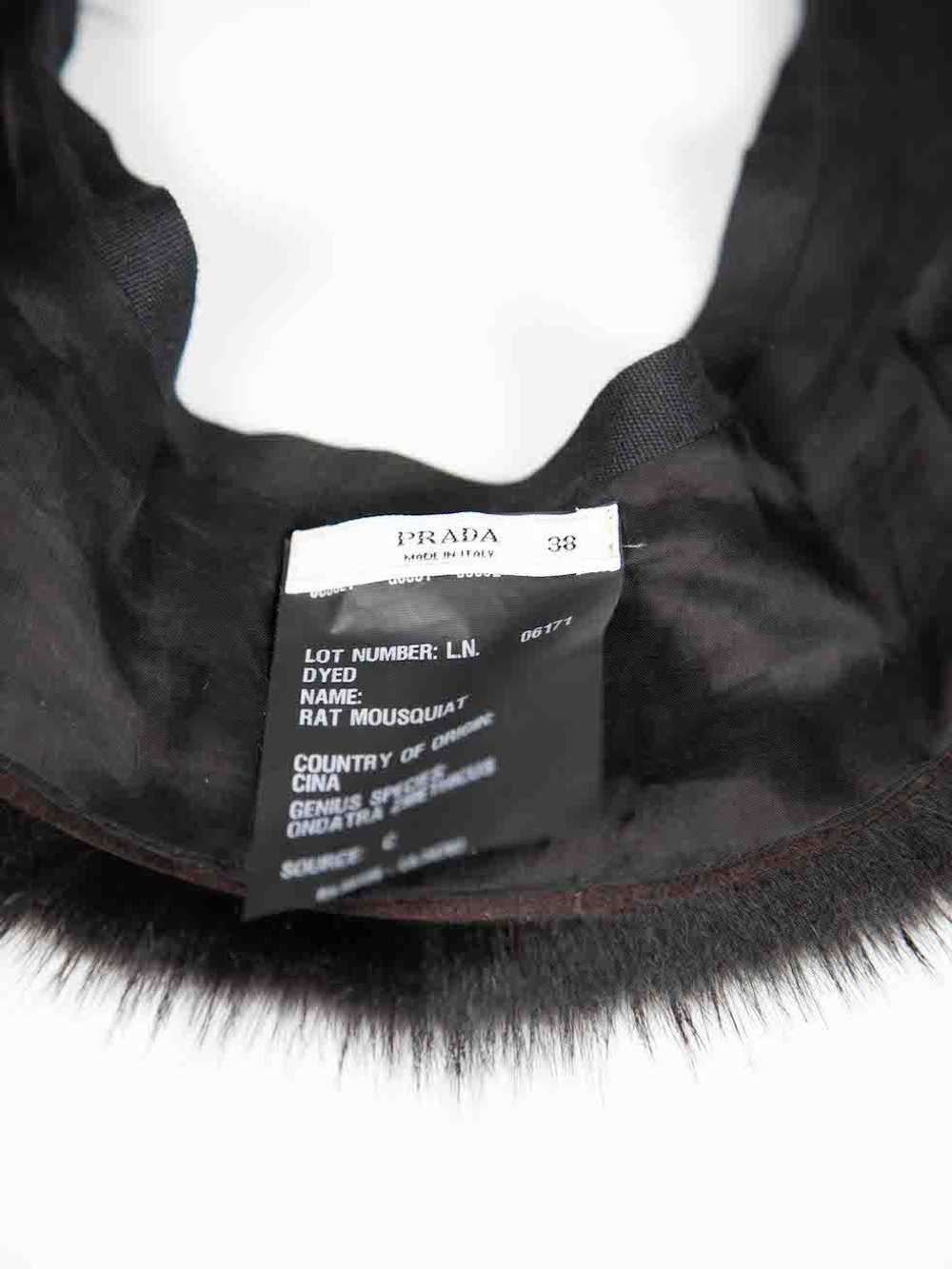 Prada Black Fur Tie Fastening Collar - image 4