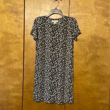 Michael Kors split sleeve leopard print dress   XS