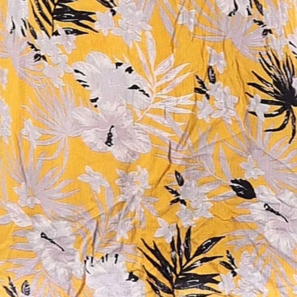 XS Lulu's tropical print yellow halter mini dress… - image 4