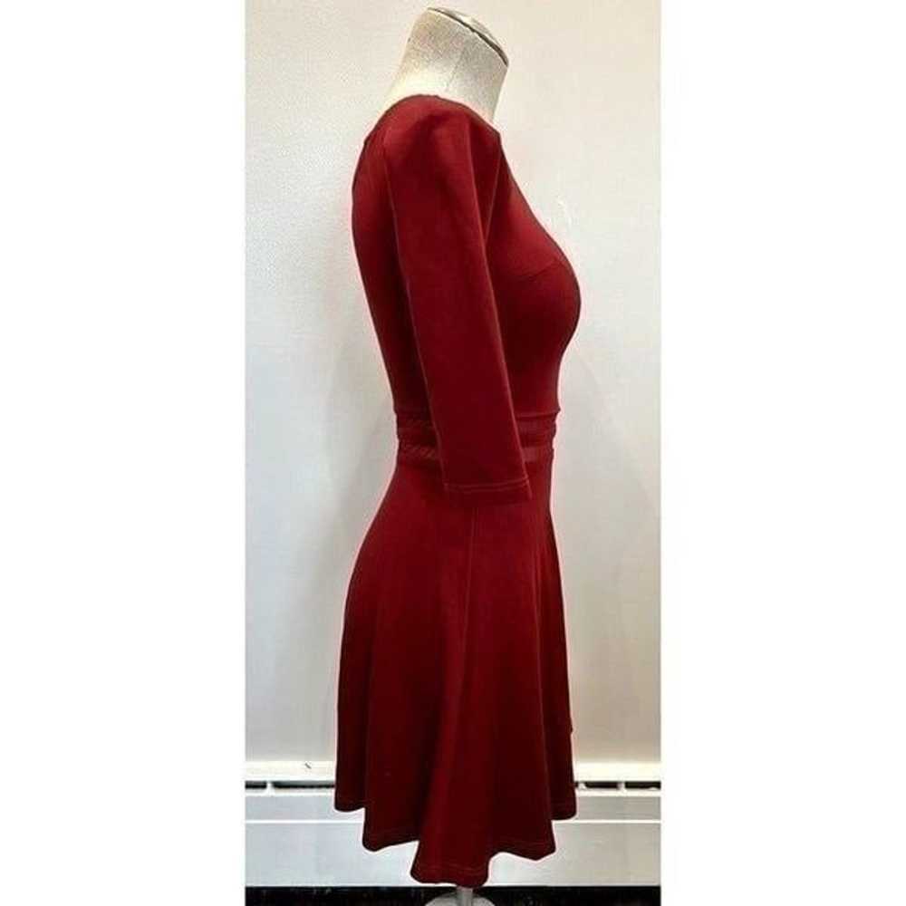 Lulus Yes to the Mesh Skater Dress in Wine Red Si… - image 3