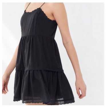 Urban Outfitters Scallop Lined Babydoll Mini Dress