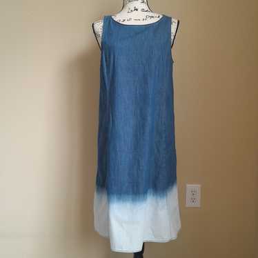 J.Jill denim ombre sleeveless dress blue popover … - image 1