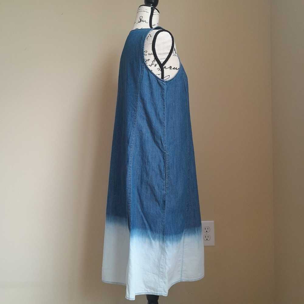 J.Jill denim ombre sleeveless dress blue popover … - image 2