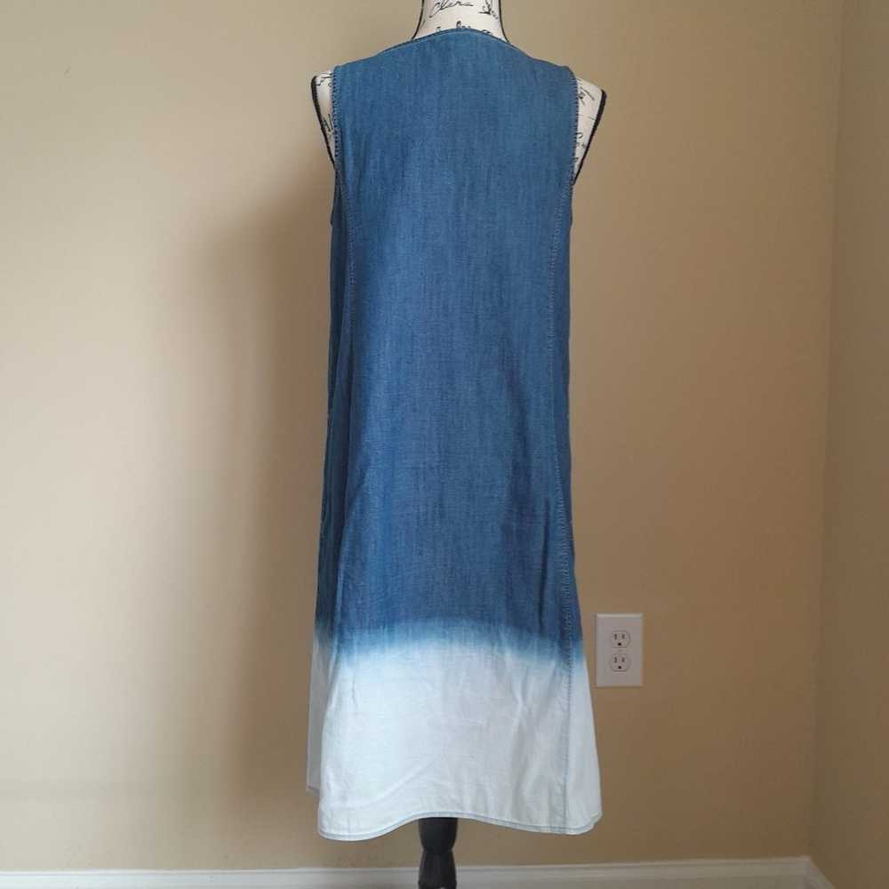 J.Jill denim ombre sleeveless dress blue popover … - image 3