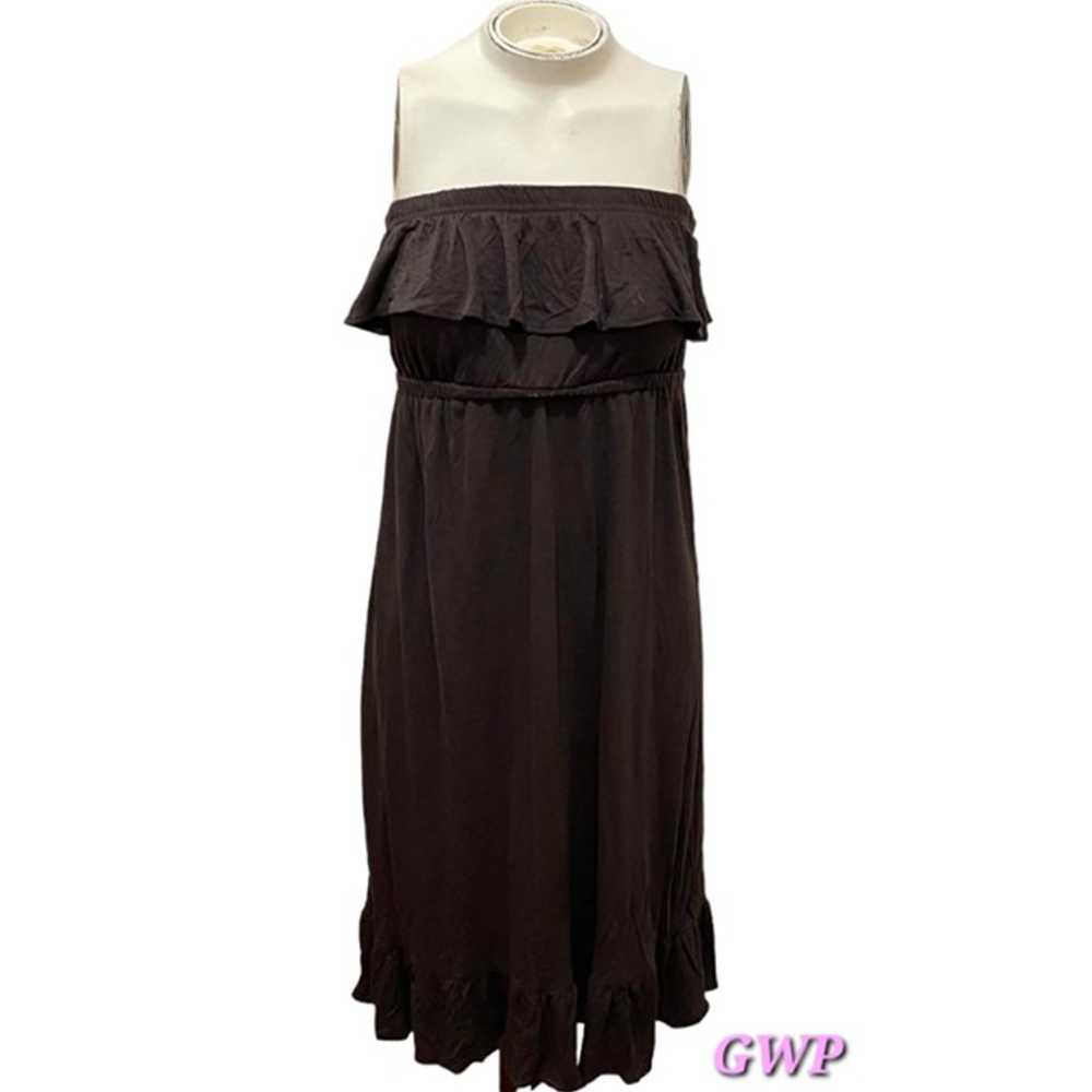 Old Navy Solid Brown Sleeveless Midi Dress For Wo… - image 1