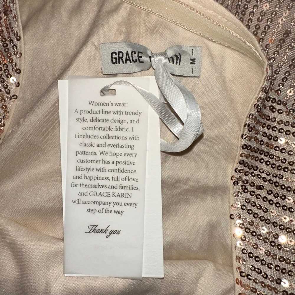 GRACE KARIN Sleeveless One Shoulder Sequin Dress … - image 3