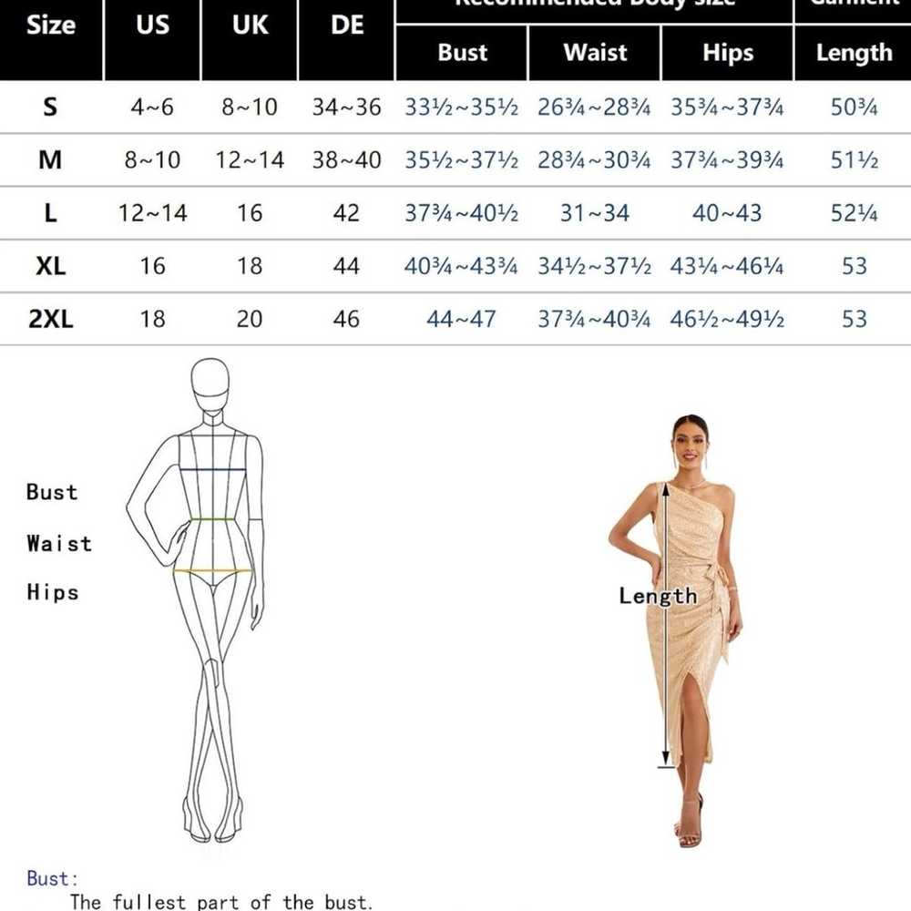 GRACE KARIN Sleeveless One Shoulder Sequin Dress … - image 4