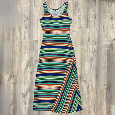 Ellen Tracy Sleeveless Bright Colorful Stripes Ma… - image 1