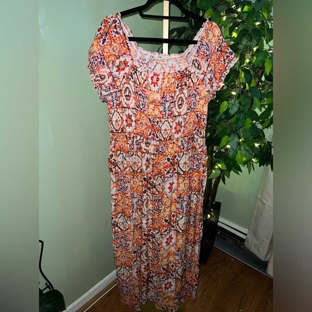SOFT SURROUNDINGS Maxi Dress with Smocked Top and… - image 1