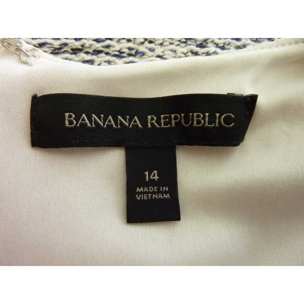 Vintage Banana Republic Dress 14 Tweed Black and … - image 7