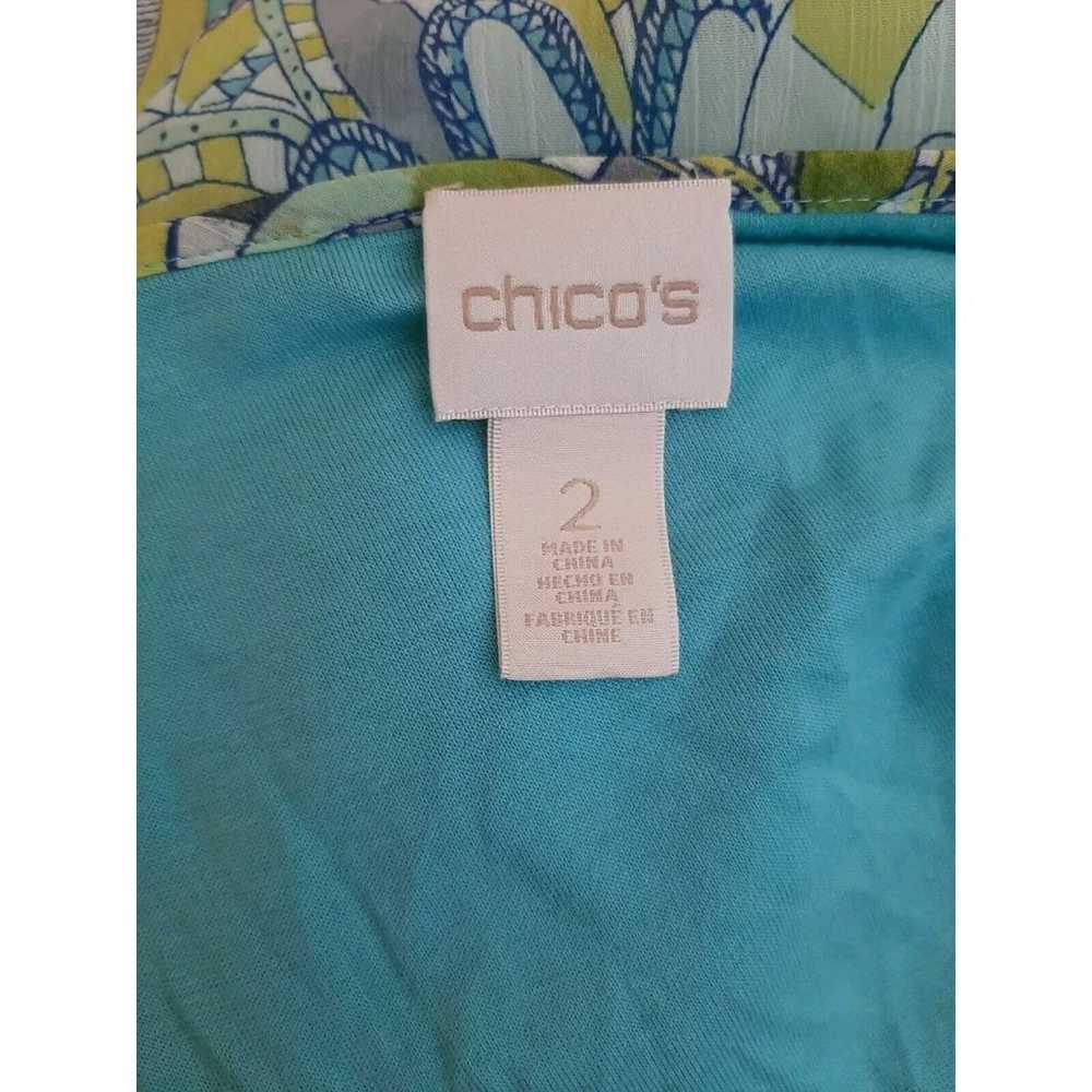 Chico's Maxi Dress Size 2 US 12 Turquoise Paisley… - image 7