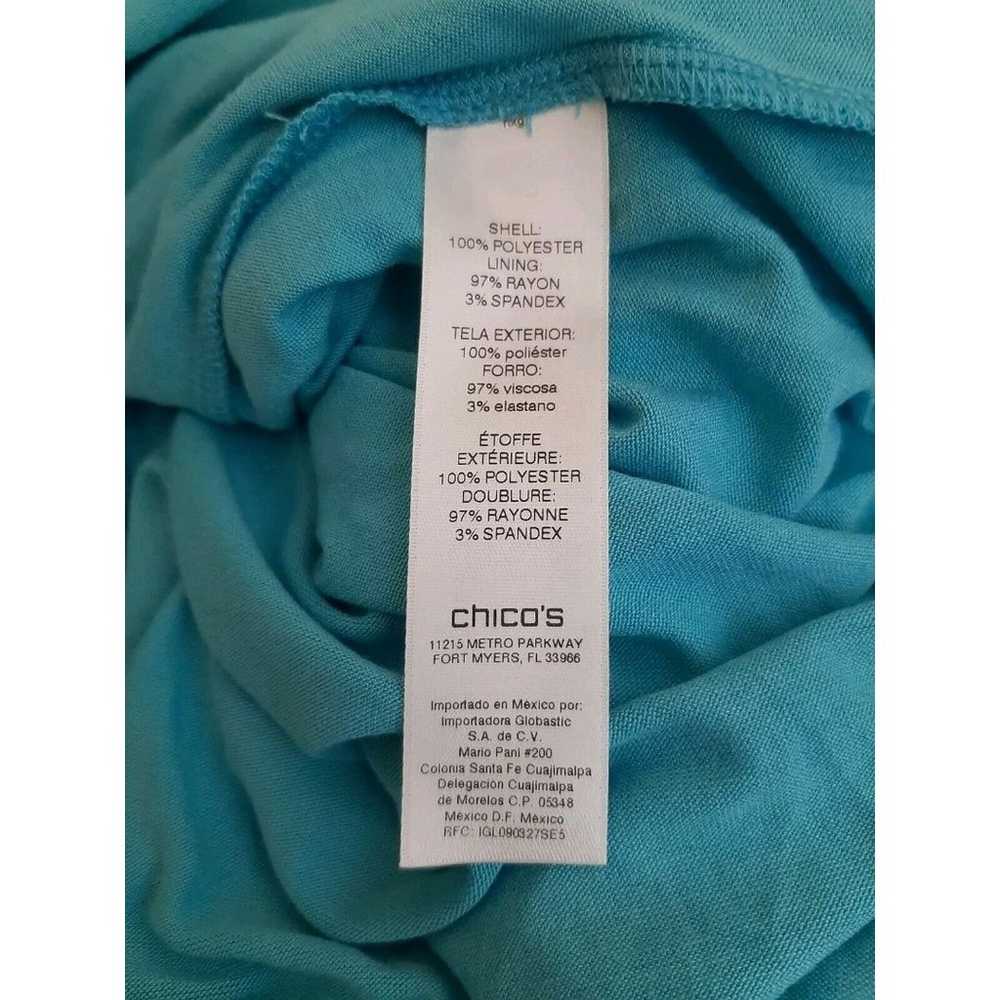 Chico's Maxi Dress Size 2 US 12 Turquoise Paisley… - image 8