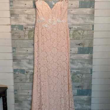 Beautiful Formal Lace Maxi Dress Large - image 1