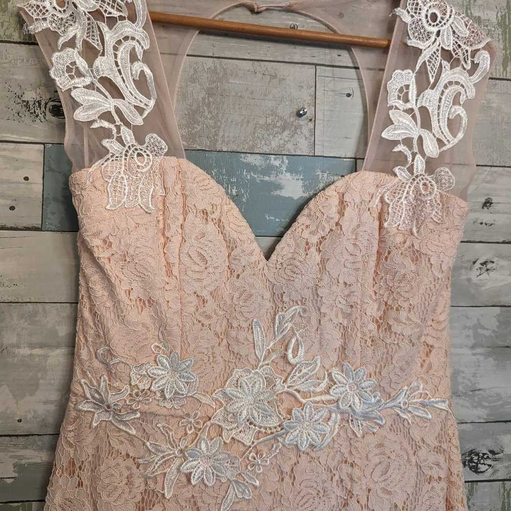 Beautiful Formal Lace Maxi Dress Large - image 2