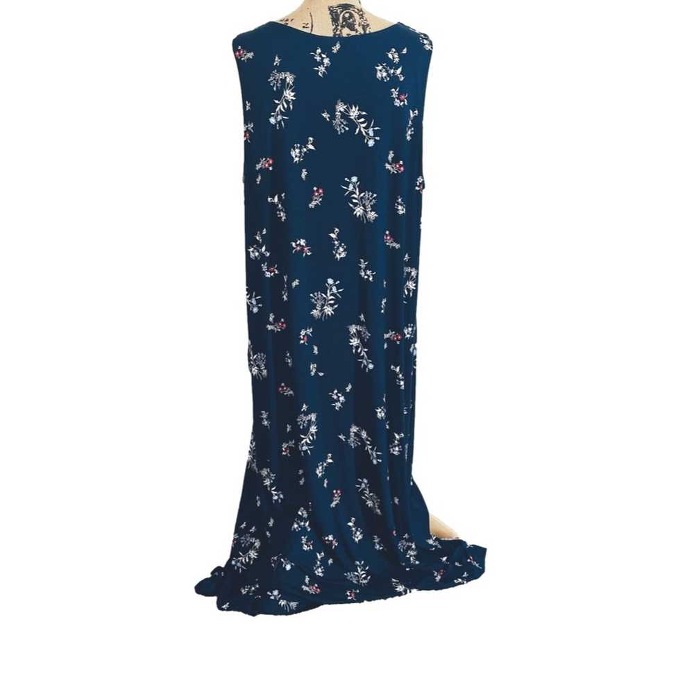 J. Jill Navy Floral Sleeveless Dress Size 3X - image 4