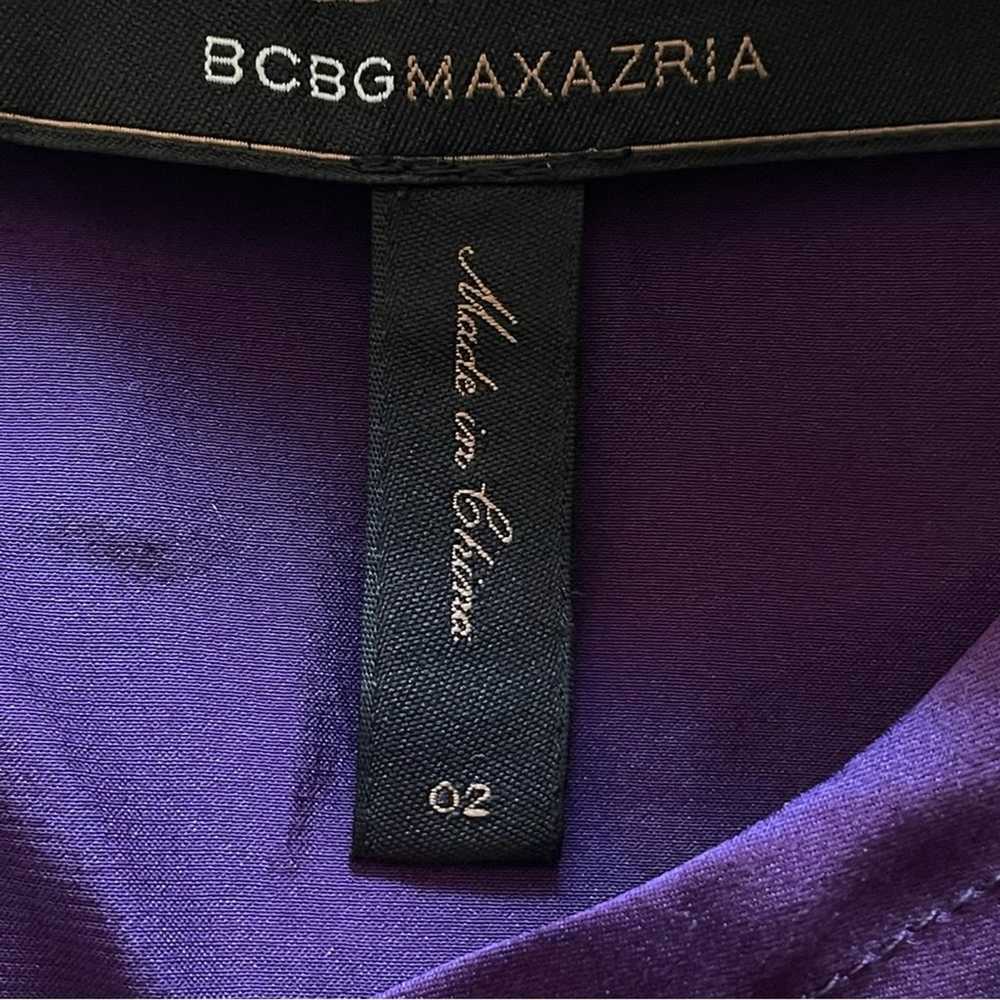 BCBGMaxazria purple and black sleeveless fit and … - image 4