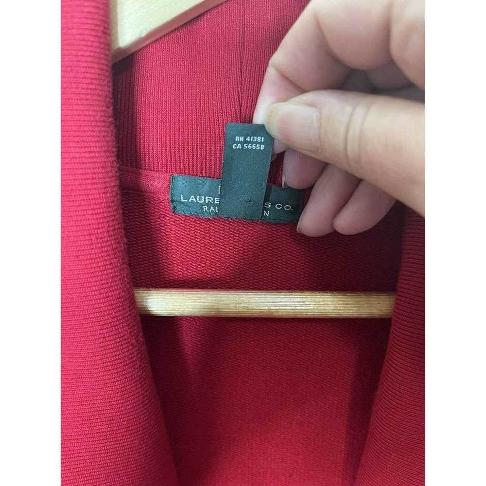 Lauren Ralph Lauren XL Red Side Synched 100% Cott… - image 7