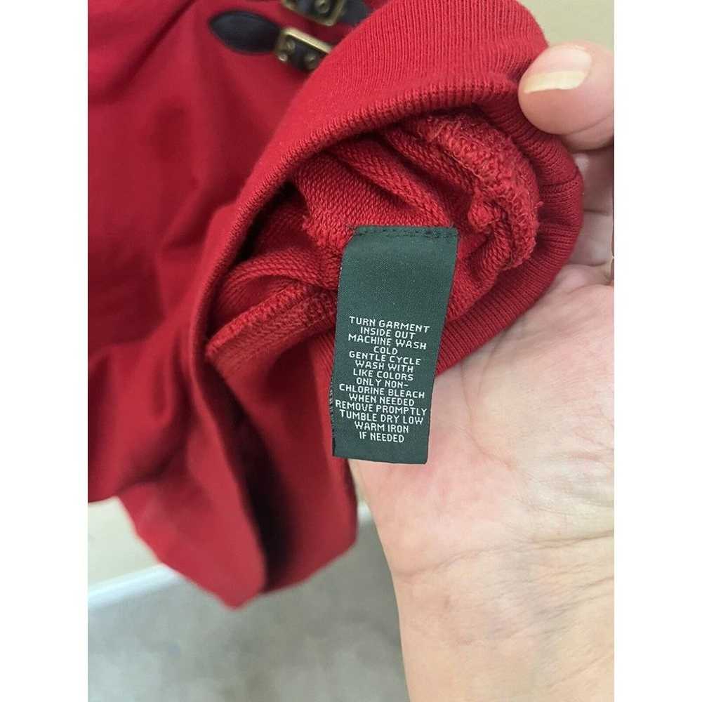 Lauren Ralph Lauren XL Red Side Synched 100% Cott… - image 8