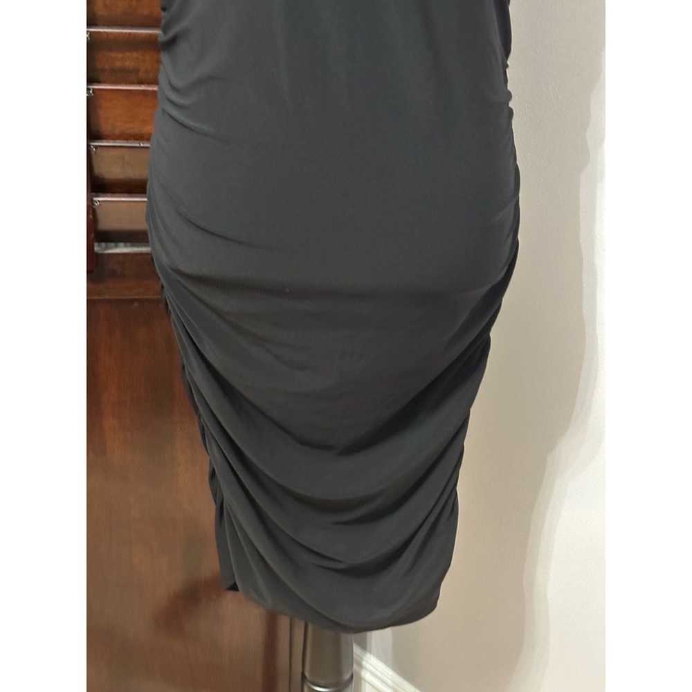 Halogen Womens Bodycon Dress Black Ruched Midi St… - image 6