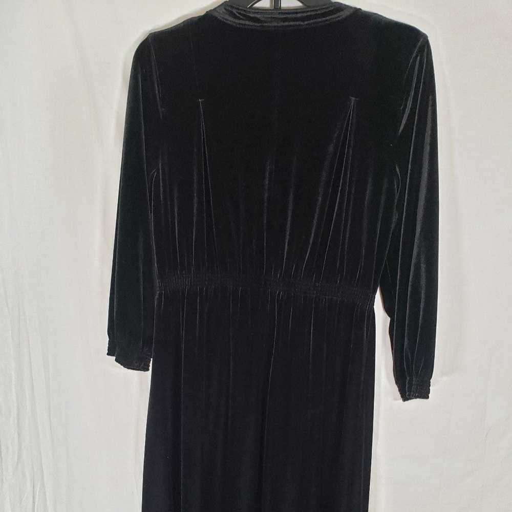 Jones New York Signature Black Velvet Dress Sz L. - image 7