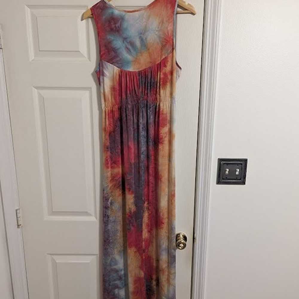 Cato tye dye multicolor sleeveless poly dress siz… - image 8
