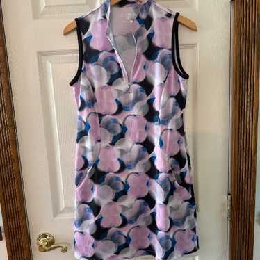 N'VO Mimosa Pink and Blue Sleeveless Golf Dress S… - image 1