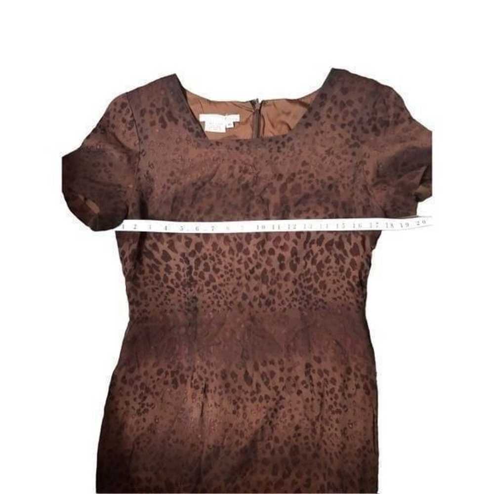 Maggy London vintage pure silk fully lined brown … - image 11