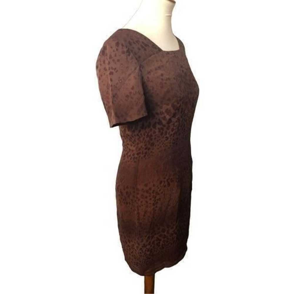 Maggy London vintage pure silk fully lined brown … - image 4