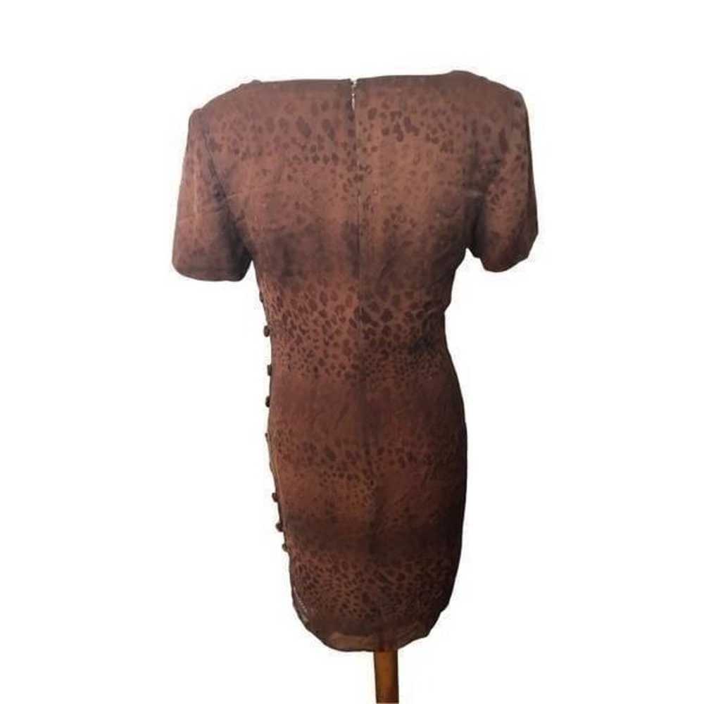 Maggy London vintage pure silk fully lined brown … - image 9