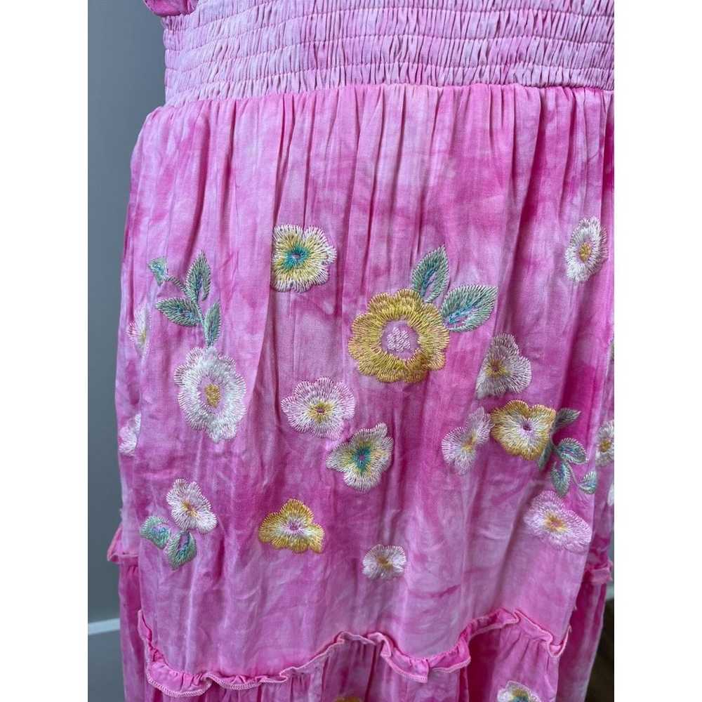 Savanna Jane Women's L Maxi Dress Pink Embroidere… - image 11