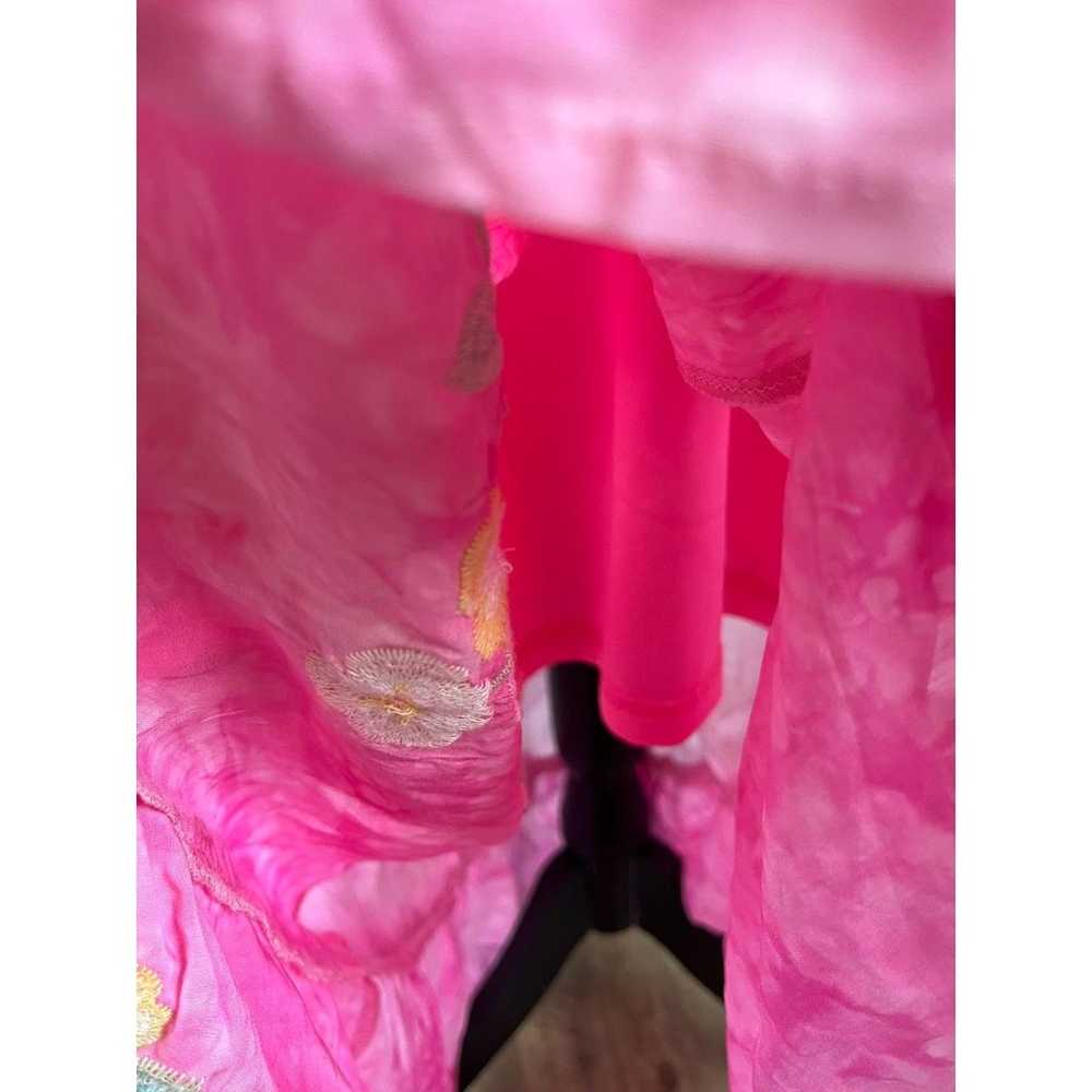 Savanna Jane Women's L Maxi Dress Pink Embroidere… - image 9
